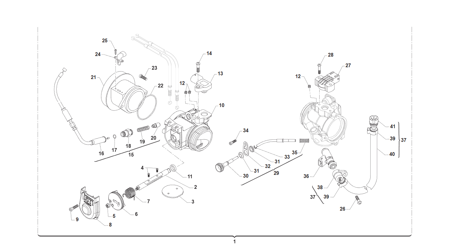 4T 450 FI SMX 2011 - MOTOR - CUERPO DE ACELERADOR 
